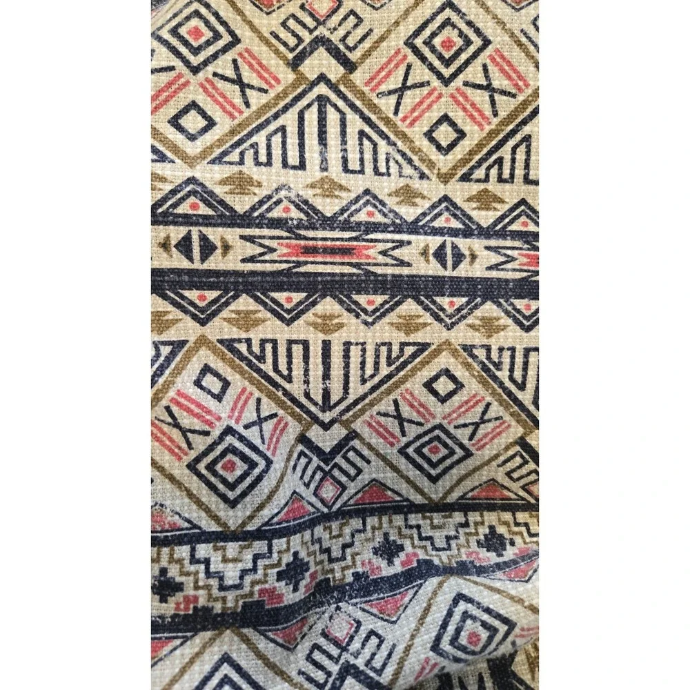 Mudd Aztec Backpack Boho Tribal Print Canvas Faux Leather Festival Bag Y2K Geode